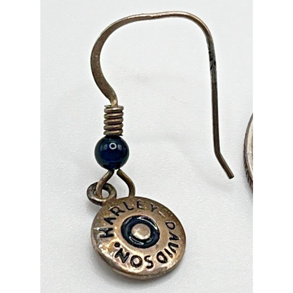 Vintage Harley Davidson Earrings RARE Signed OLG One Of A Kind Sterling 925 - Picture 6 of 6